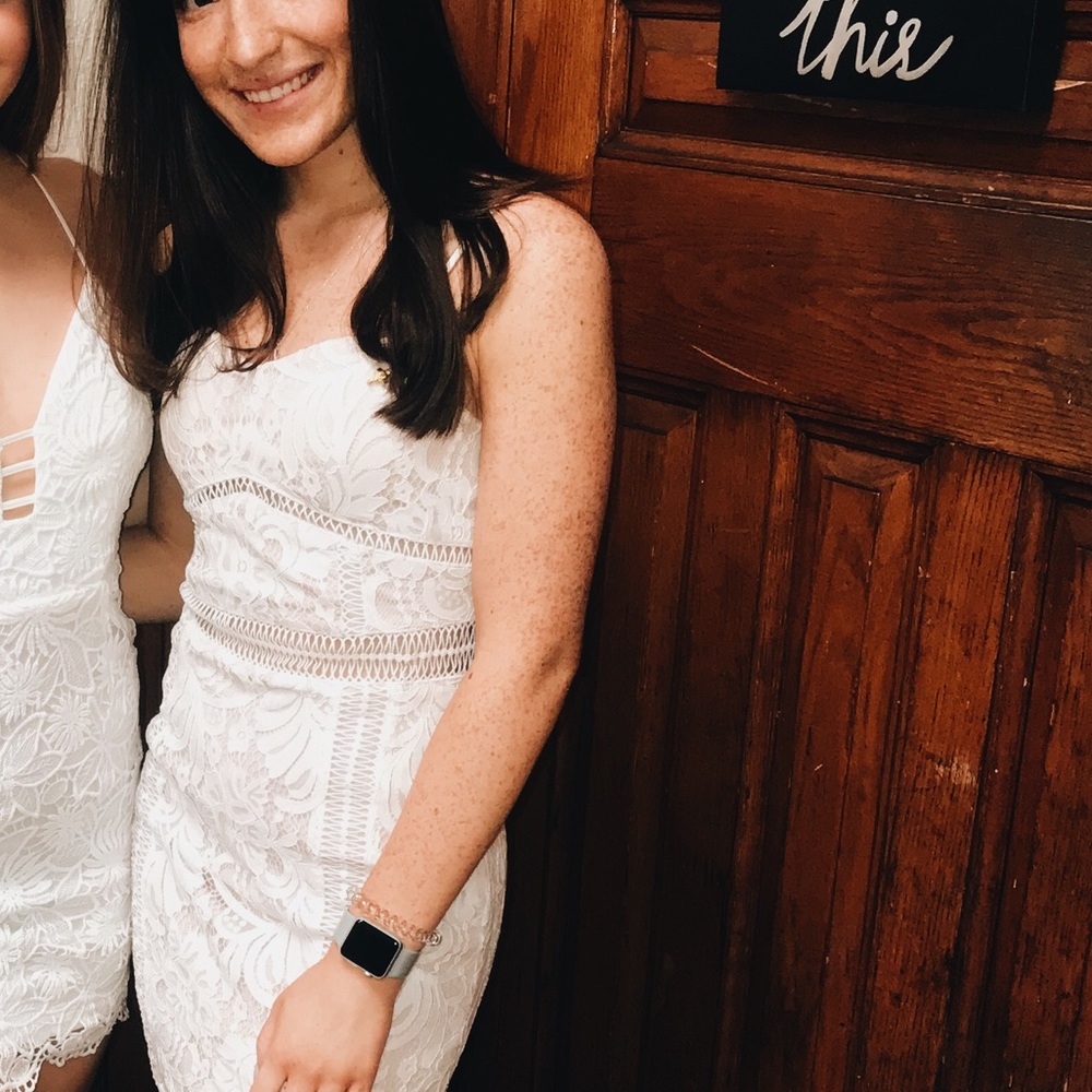 White lace dress